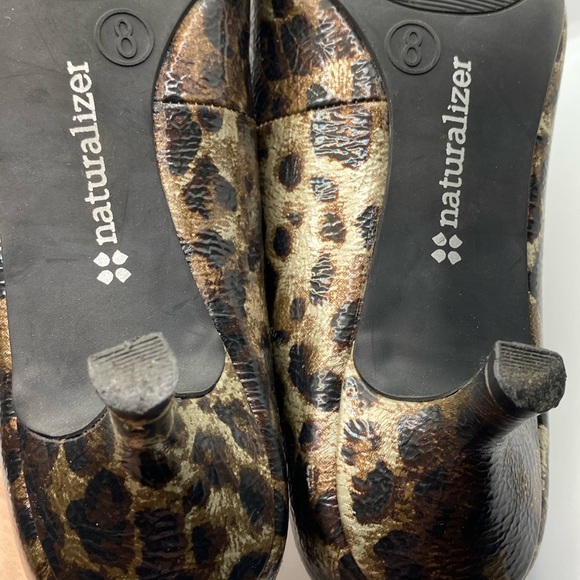Naturalizer Ladies Animal Leopard Print Dress Shoes Heels Size 8 Black &… - Picture 7 of 14